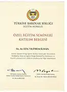 Anlattırıcı Soru ve Çapraz Sorgulama Semineri Belgesi