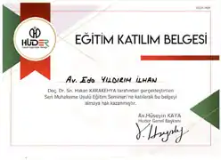 Seri Muhakame Usulü Eğitim Semineri Sertifikası thumb